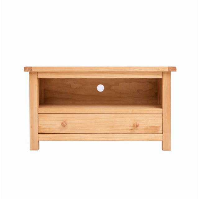 Cabinet Bits Lugo Waxed 1 Drawer TV Cabinet Wood Knob in Light Brown - image 1
