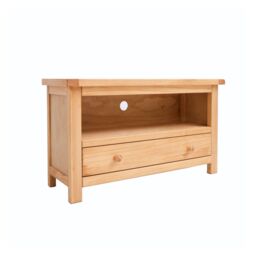 Cabinet Bits Lugo Waxed 1 Drawer TV Cabinet Wood Knob in Light Brown - thumbnail 2