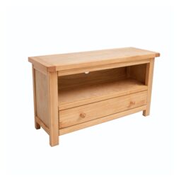 Cabinet Bits Lugo Waxed 1 Drawer TV Cabinet Wood Knob in Light Brown - thumbnail 3