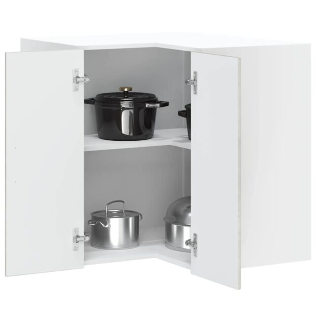 "Berkfield Home Kitchen Wall Corner Cabinet ""Porto"" Concrete Grey Engineered Wood" - image 1