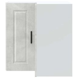 "Berkfield Home Kitchen Wall Corner Cabinet ""Porto"" Concrete Grey Engineered Wood" - thumbnail 4