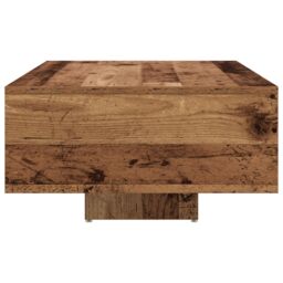 Berkfield Home Coffee Table with LED Lights Old Wood 85x55x31 cm in Brown - Size: 85 x 55 x 31 cm - thumbnail 7
