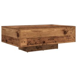 Berkfield Home Coffee Table with LED Lights Old Wood 85x55x31 cm in Brown - Size: 85 x 55 x 31 cm - thumbnail 5