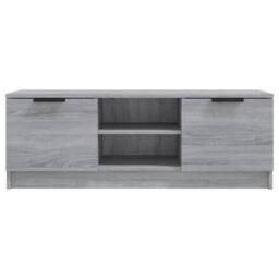 Berkfield Home TV Cabinet Grey Sonoma 102x35x36.5 cm Engineered Wood - thumbnail 1