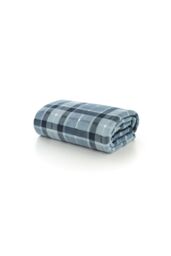 The Lyndon Company Pheasant Check Throw Navy - 140 x 180cm Plush Blanket - Deyongs 1846 - Size: 140 cm x 180 cm - thumbnail 2
