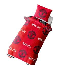 Manchester United FC Honour Reversible Duvet Set in Red - Size: Single