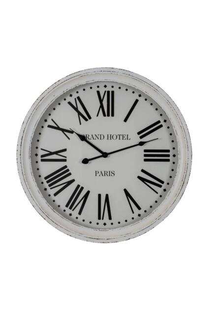 KDMD Hotel Paris White Glass Front Quartz Wall Clock - image 1