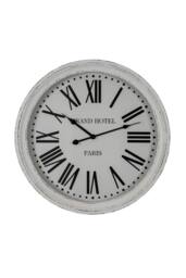 KDMD Hotel Paris White Glass Front Quartz Wall Clock