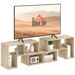 HOMCOM TV Unit for TVs up to 75 Inches, Free Combination TV Stand in Grey - thumbnail 2