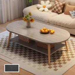 Ventryn Modern Space-Saving Two-Tier Coffee Table in Grey - thumbnail 3