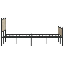 Berkfield Home Metal Bed Frame without Mattress Sonoma Oak 180x200 cm Super King in Brown - thumbnail 6