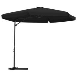 Berkfield Home Garden Parasol with Steel Pole 300 cm Black - thumbnail 2