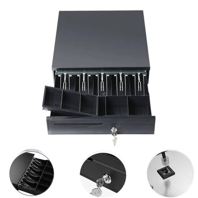Nordara Heavy Duty Cash Drawer with RJ11, Tray & 2 Keys for Till in Black - image 1