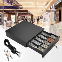 Nordara Heavy Duty Cash Drawer with RJ11, Tray & 2 Keys for Till in Black - thumbnail 5
