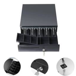 Nordara Heavy Duty Cash Drawer with RJ11, Tray & 2 Keys for Till in Black - thumbnail 1