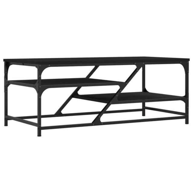 Berkfield Home Coffee Table Black 100x49x40 cm Engineered Wood - Size: 100 x 49 x 40 cm - image 1
