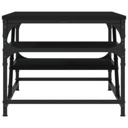 Berkfield Home Coffee Table Black 100x49x40 cm Engineered Wood - Size: 100 x 49 x 40 cm - thumbnail 5