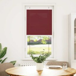 Berkfield Home Pleated Blind Bordeaux Red 65x100 cm Fabric Width 64.4 cm Polyester - thumbnail 2