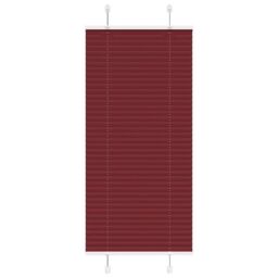 Berkfield Home Pleated Blind Bordeaux Red 65x100 cm Fabric Width 64.4 cm Polyester - thumbnail 1