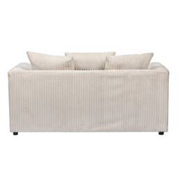 LUXURY LIFE Declan Jumbo Cord Fabric 2 Seater Sofa in Cream - thumbnail 4