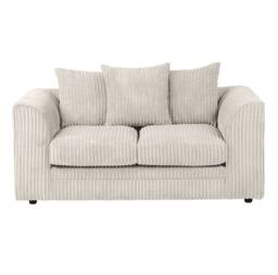 LUXURY LIFE Declan Jumbo Cord Fabric 2 Seater Sofa in Cream