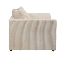 LUXURY LIFE Declan Jumbo Cord Fabric 2 Seater Sofa in Cream - thumbnail 3
