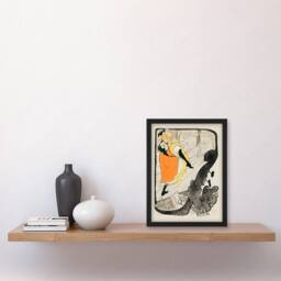 Artery8 Toulouse Lautrec Framed Wall Art Print Jane Avril Can Can Dancer - Size: A4 - thumbnail 2