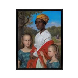 "Artery8 Wilhelm Marstrand Daughters & West Indian Nanny Framed Canvas Art - Size: W12"" x H16""" - thumbnail 1