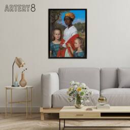 "Artery8 Wilhelm Marstrand Daughters & West Indian Nanny Framed Canvas Art - Size: W12"" x H16""" - thumbnail 3
