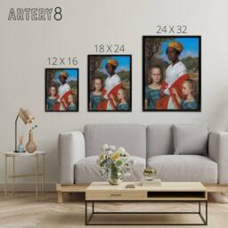 "Artery8 Wilhelm Marstrand Daughters & West Indian Nanny Framed Canvas Art - Size: W12"" x H16""" - thumbnail 4
