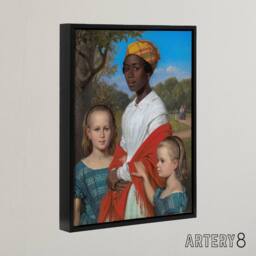 "Artery8 Wilhelm Marstrand Daughters & West Indian Nanny Framed Canvas Art - Size: W12"" x H16""" - thumbnail 2