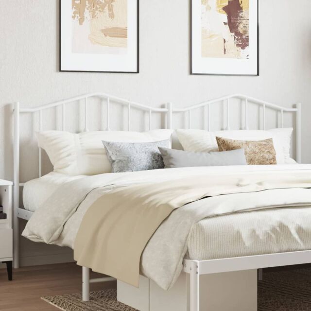 Berkfield Home Metal Headboard White 200 cm in Black - image 1