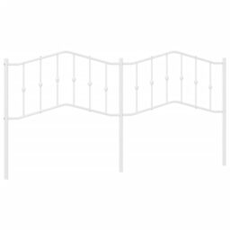 Berkfield Home Metal Headboard White 200 cm in Black - thumbnail 2