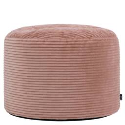icon Milano Bean Bag Footstool Corduroy Round Pouffe in Dusty Pink - thumbnail 2