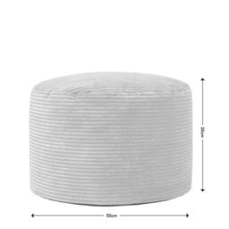 icon Milano Bean Bag Footstool Corduroy Round Pouffe in Dusty Pink - thumbnail 5