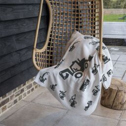 Benjamin Tate Design Construction equipment Designer Blanket in Natural - Size: 120 cm x 150 cm - thumbnail 3