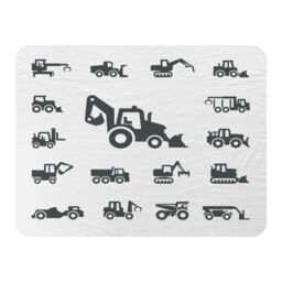 Benjamin Tate Design Construction equipment Designer Blanket in Natural - Size: 120 cm x 150 cm - thumbnail 1
