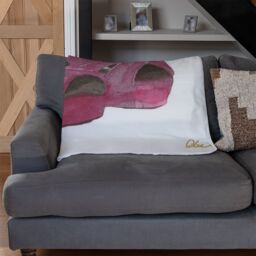 Benjamin Tate Design Purple High Heels Blanket in Natural - Size: 120 cm x 150 cm - thumbnail 2