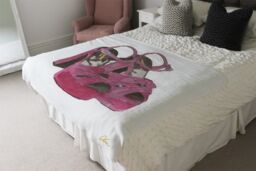 Benjamin Tate Design Purple High Heels Blanket in Natural - Size: 120 cm x 150 cm - thumbnail 3