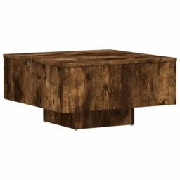Berkfield Home Coffee Table Smoked Oak 60x60x31.5 cm Engineered Wood in Brown - thumbnail 7