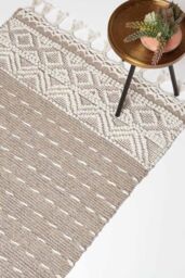 Homescapes Patna Beige & Natural Kilim Wool Rug - Size: 90 cm x 150 cm - thumbnail 1