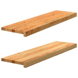 Berkfield Home Window Sills 2 pcs¬†Light Brown 90x25x2 cm Solid Wood Oak - Size: Medium