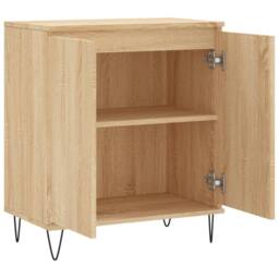 Berkfield Home Sideboard Sonoma Oak 60x35x70 cm Engineered Wood in Light Tan - Size: 60 x 35 x 70 cm - thumbnail 6