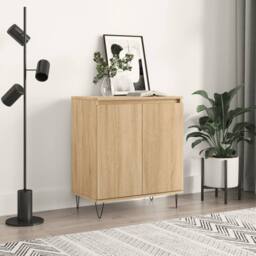Berkfield Home Sideboard Sonoma Oak 60x35x70 cm Engineered Wood in Light Tan - Size: 60 x 35 x 70 cm - thumbnail 2