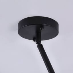 NIVOR 6 light Sputnik Industrial Chandelier Mid Century Flush Mount Ceiling in Black - thumbnail 9