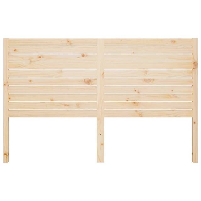 Berkfield Home Beautiful Bed Headboard 141x4x100 cm Solid Wood Pine in Light Tan - Size: 141 x 4 x 100 cm - image 1