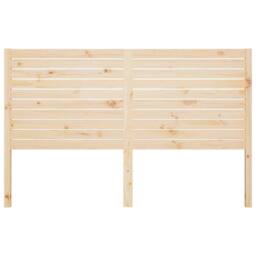 Berkfield Home Beautiful Bed Headboard 141x4x100 cm Solid Wood Pine in Light Tan - Size: 141 x 4 x 100 cm - thumbnail 1