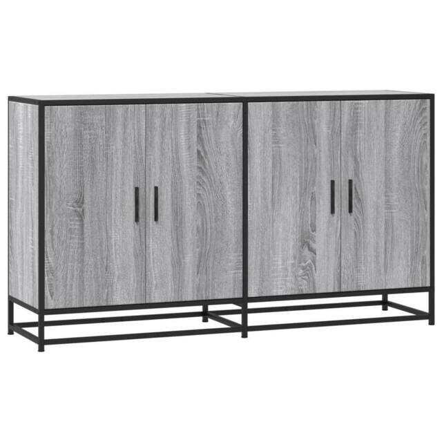 Berkfield Home Sideboard Grey Sonoma 134x35x76 cm Engineered Wood - Size: 134 x 35 x 76 cm - image 1