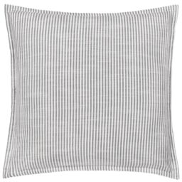 Yard Truro Stripe Reversible 100% Cotton Cushion in Grey - Size: 45 cm x 45 cm - thumbnail 2