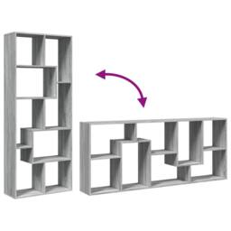 Berkfield Home Room Divider Bookcase Grey Sonoma 67x25x161.5 cm Engineered Wood - thumbnail 8